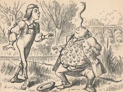 The youth and his father, who is balancing a fish on his nose by John Tenniel