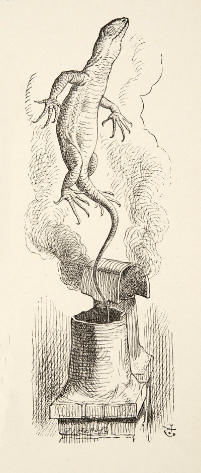 There Goes Bill!, from Alice’s Adventures in Wonderland by Lewis Carroll (1832-98), Pub. 1891 by John Tenniel