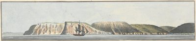 The Bolt Head, West North West (one of five drawings on one mount) by John Thomas Serres