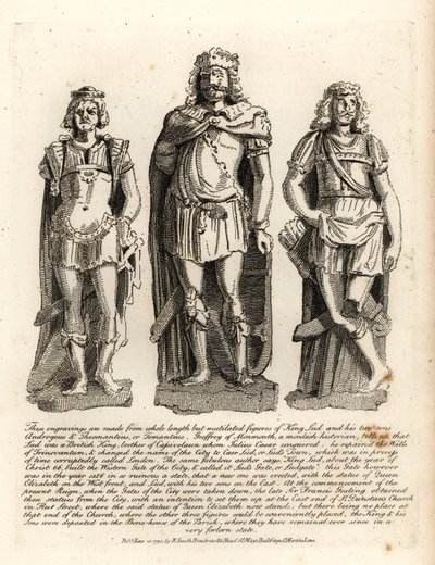 British King Lud and His Sons Angrogeus and Theomantius by John Thomas Smith