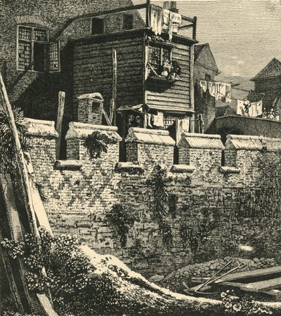Fragment of London Wall at St. Giles, Cripplegate by John Thomas Smith