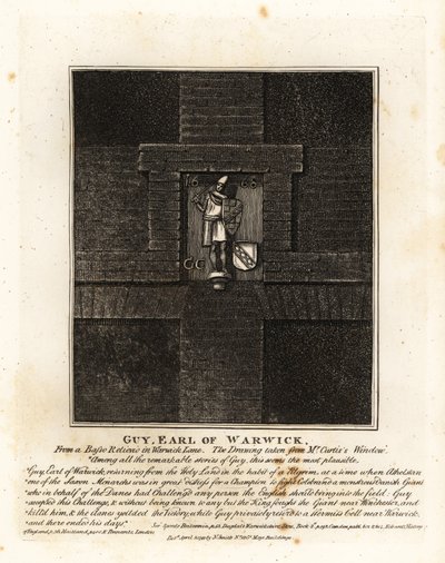 Guy, Earl of Warwick, from a basso-relievio in Warwick Lane by John Thomas Smith