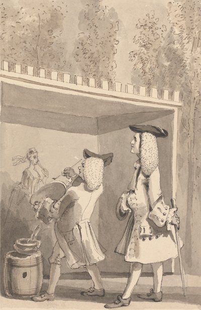 Hogarth Painting in Vauxhall Gardens in the Presence of Jonathan Tyers by John Thomas Smith