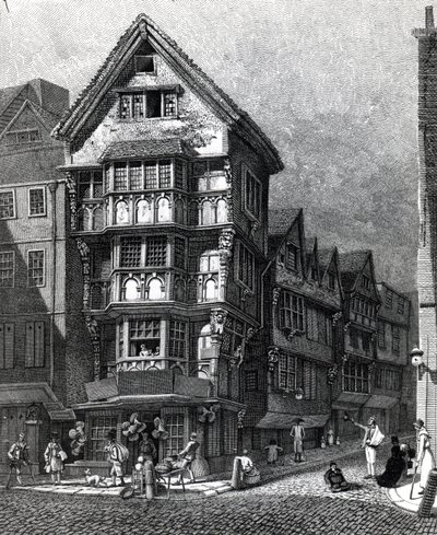 Houses Lately Standing on the West Corner of Chancery Lane, Fleet Street, Published in 1812 by John Thomas Smith