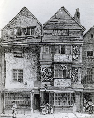 Houses on the South Side of a Street Called London Wall by John Thomas Smith