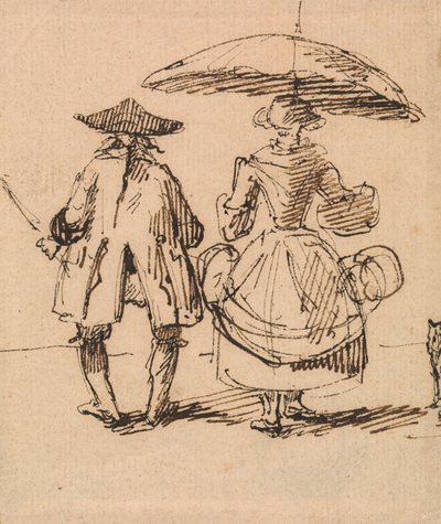 Joseph Nollekens R.A. and Mrs. Nollekens: The Pair of Compasses and the Pair of Callipers Side by Side by John Thomas Smith