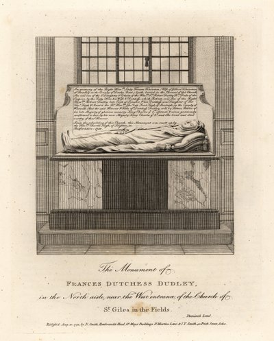 Monument of Lady Frances Kniveton, Duchess of Dudley by John Thomas Smith