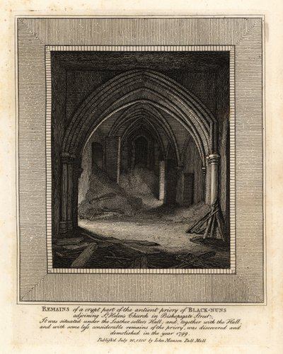 Remains of the Crypt Part of the Ancient Priory of Black-Nuns, Adjoining St Helen