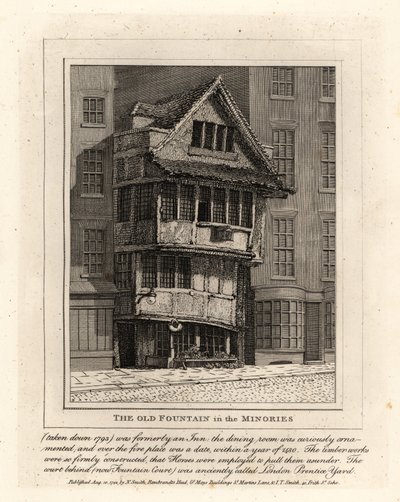 The Old Fountain in Minories Parish, London by John Thomas Smith