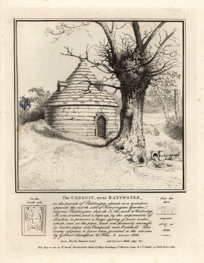 The conduit near Bayswater, Paddington, built to preserve a large spring of pure water by John Thomas Smith