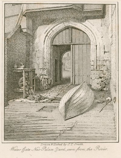 Water Gate, New Palace Yard, Westminster Palace by John Thomas Smith