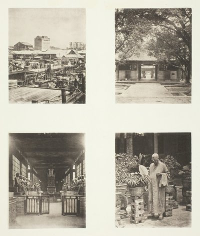 A Canton Pawn Shop, Honam Temple, Canton, Temple of Five Hundred Gods, Canton, c. 1868 by John Thomson