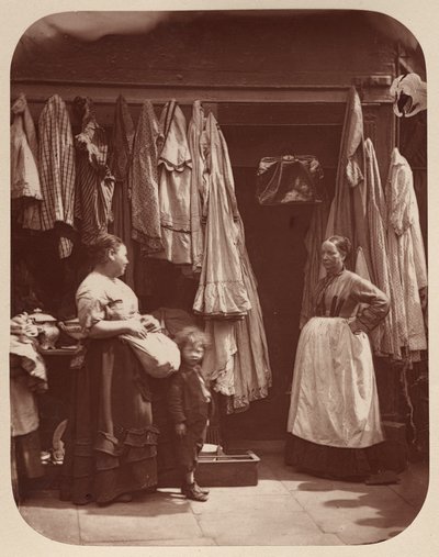 An Old Clothes Shop, Seven Dials by John Thomson