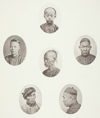 Cantonese Boy; Cantonese Merchant; Mongolian Male Head; A Venerable Head; A Labourer; Mongolian Male Head by John Thomson