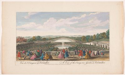 View of the Orange Trees in Front of the Orangerie of the Palace of Versailles A View of the Orange-Tree Garden at Versailles (title on object) by John Tinney