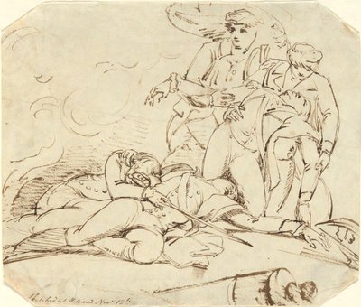 Death of General Montgomery in the Attack on Quebec, 31 December 1775 by John Trumbull