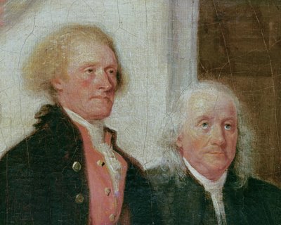 Drafting the Declaration of Independence, 28th June 1776 (detail) by John Trumbull