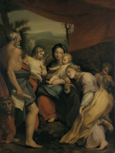Madonna and Child with Saints Jerome and Mary Magdalene by John Trumbull