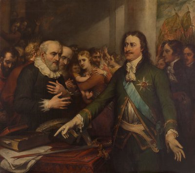 Peter the Great at the Capture of Narva, 1704 by John Trumbull