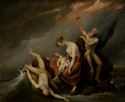 The Last Family Who Perished in the Deluge (Genesis 7:4-24) by John Trumbull