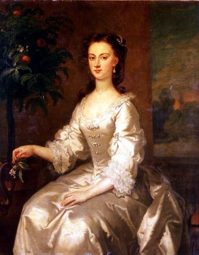 Portrait of Mary, Countess of Delorain by an Orange Tree by John Vanderbanck