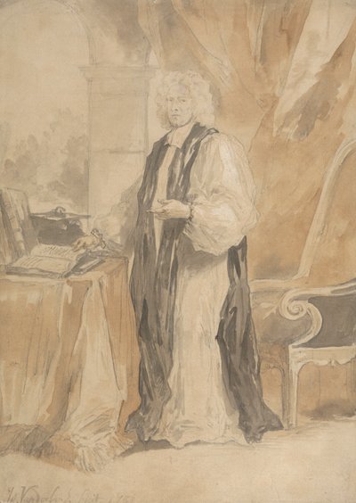 Portrait Study of a Divine by John Vanderbank