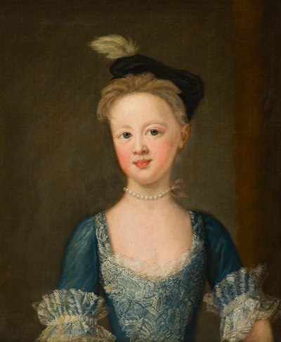 Portrait of Miss Diana Bridgeman (1726-1764) at a young age by John Vanderbank
