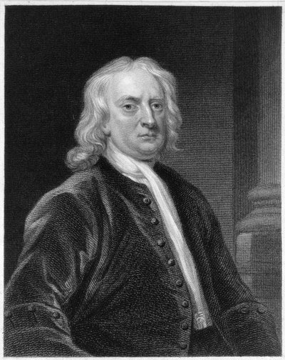 Portrait of Sir Isaac Newton, engraved by Edward Scriven by John Vanderbank