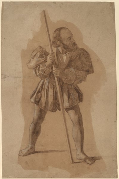 Figure Costume Study for Columbus Mural, Washington, D.C. by John Vanderlyn