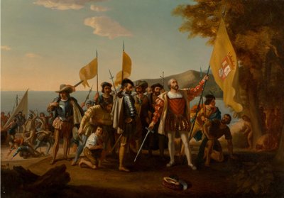 The Landing of Columbus by John Vanderlyn after