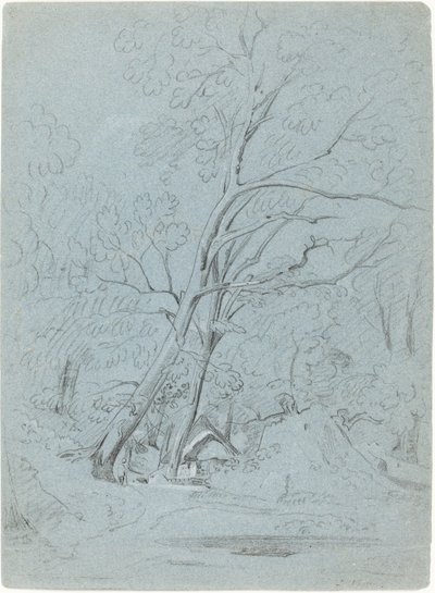 A Cottage on a Lane by John Varley