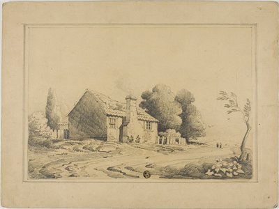 Cottage Beside Path by John Varley