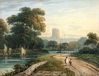Figures on the Road to Windsor by John Varley