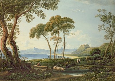 Landscape with Harlech Castle by John Varley