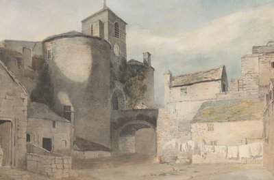 Fortified Entrance to a Welsh Town East Gate of Caernarvon by John Varley I