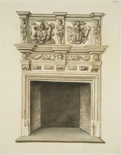Chimneypiece in former residence of Sir John Knight, Temple Street by John W. Brett