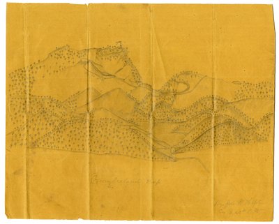 Illustration of the Cumberland Gap, 1862-1865 by John W. Hopte
