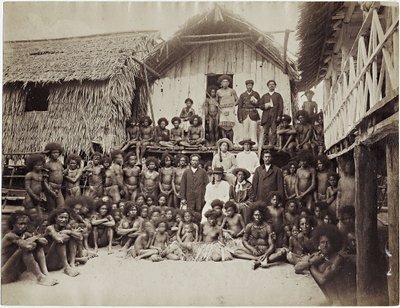 Mission House Parimata, Aroma, New Guinea, 1885 by John W. Lindt