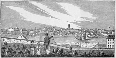 South view of Charlestown, from Historical Collections of Massachusetts, by John Warner Barber, engraved by S. E. Brown, 1839 by John Warner Barber