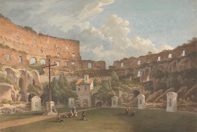 An Interior View of the Colosseum, Rome by John Warwick Smith