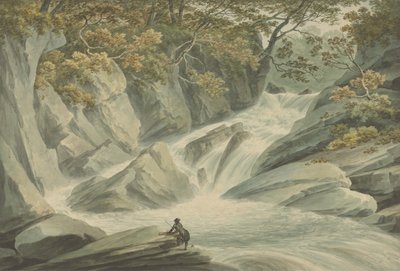 Hafod: Upper Part of the Cascade by John Warwick Smith