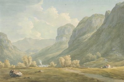 Village of Stonethwaite and Eagle Cragg, Borrowdale by John Warwick Smith