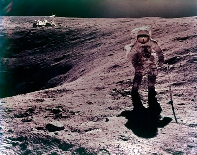 Astronaut Charles Duke at the Descartes landing site, Apollo 16 mission, April 1972 by John Watts Young