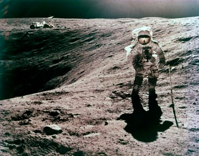 Astronaut Charles Duke at the Descartes Landing Site, Apollo 16 Mission by John Watts Young