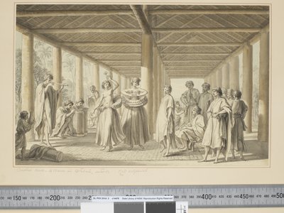 Another Scene, a Dance in Otaheite, Exterior by John Webber