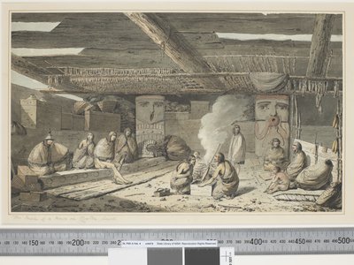 The Inside of a House in Nootka Sound by John Webber