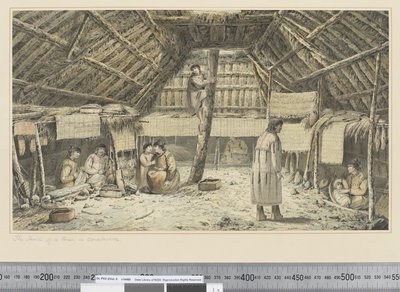 The Inside of a House in Oonalashka, c.1773-84 by John Webber