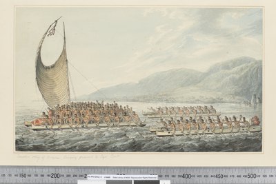 Tereoboo, King of Owyhee, Bringing Presents to Capt. Cook by John Webber
