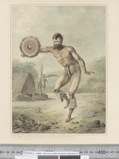 A Man of the Sandwich Islands, Dancing, c.1773-84 by John Webber