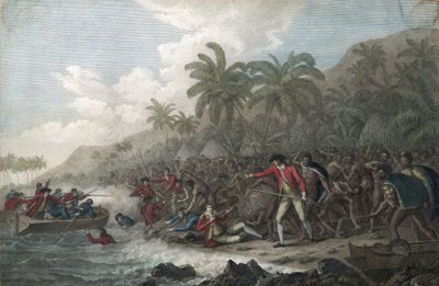 The Death of Captain James Cook on February 14 by John Webber